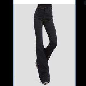 ALICE + OLIVIA Wide Leg Pants-High waist-Noir Size: M 30 Corduroy fabric